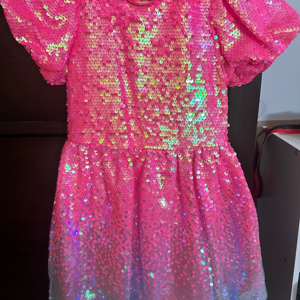 Pink Sequin Dress Lola and the boys NWT
